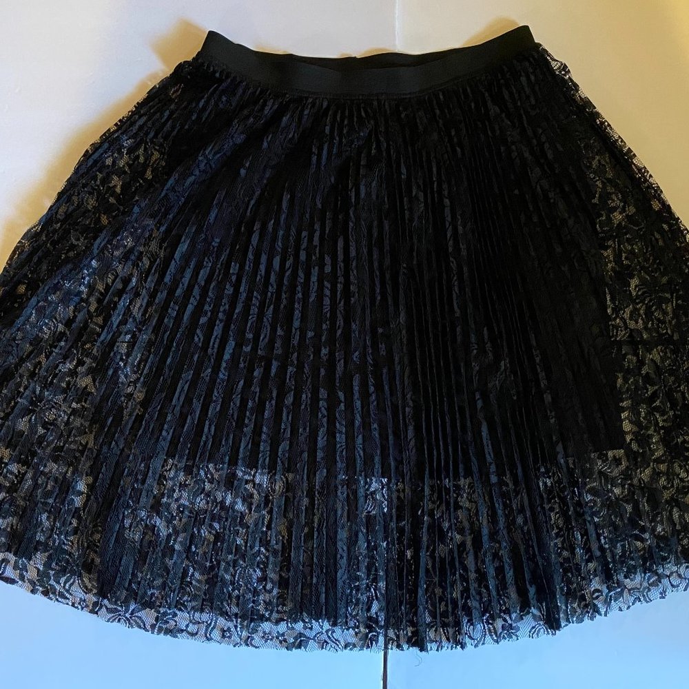 Black Lace Plus Size Skirt - Size 18